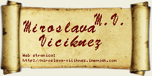 Miroslava Viciknez vizit kartica